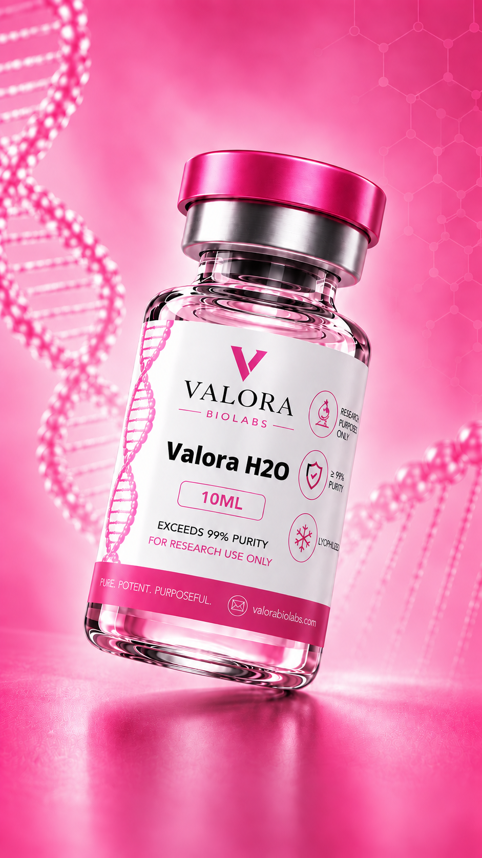 Valora H2O Valora BioLabs research vial